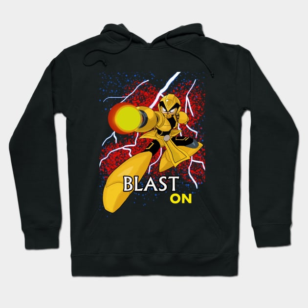 GOLDEN MEGAMAN BLAST Hoodie by zalkov